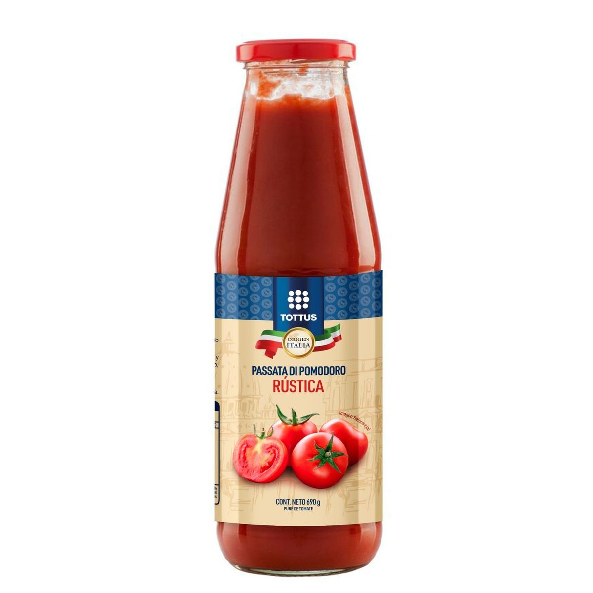 TOTTUS - Passata Di Pomodoro Rústica Tottus 690 g