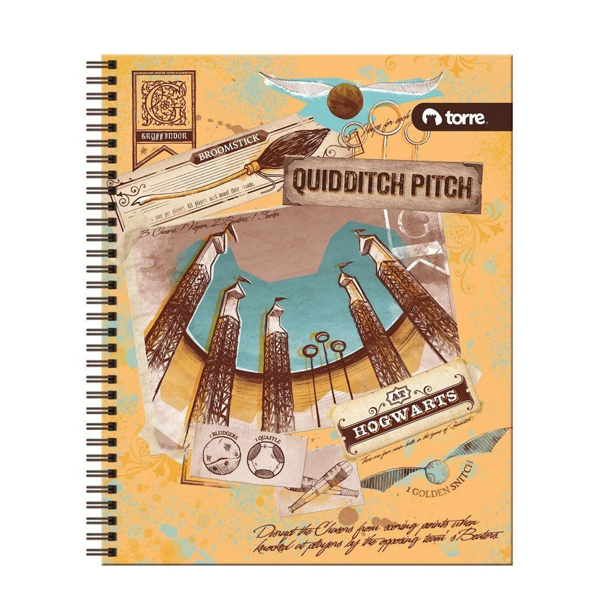 TORRE - Cuaderno Universitario Harry Potter Mat 7Mm 100 Hojas