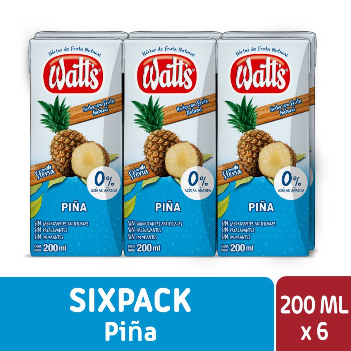 WATTS - NECTAR PINA LIGHT WATTS 6X200 ML