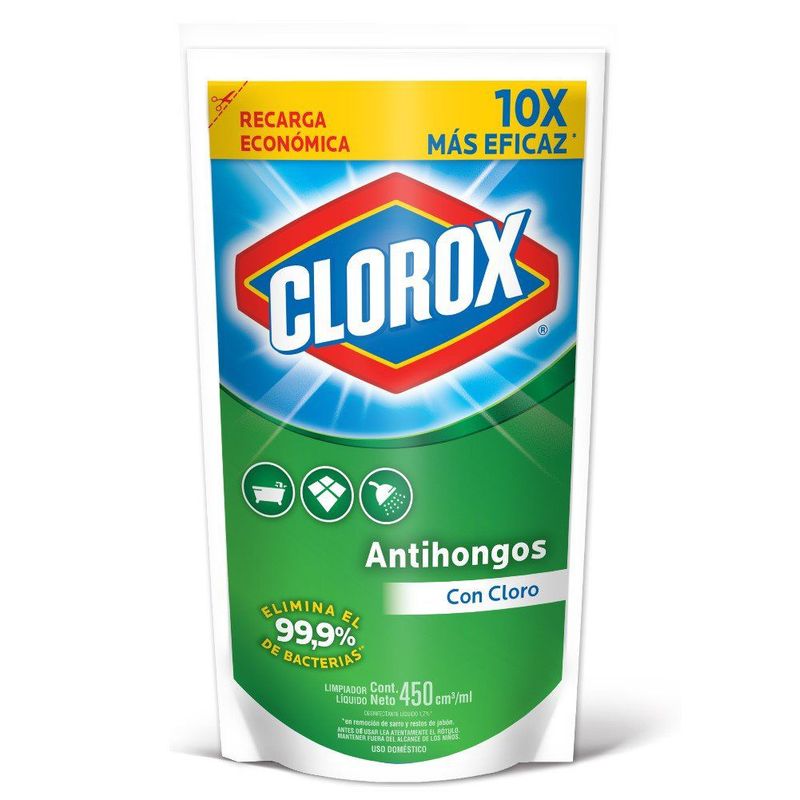 CLOROX - Repuesto Limpiador de Baño Clorox Antihongos 450 ml