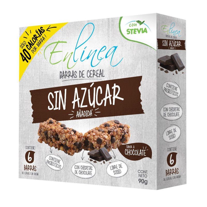 EN LINEA - Barra Cereal Chocolate Sin Azúcar Añadida