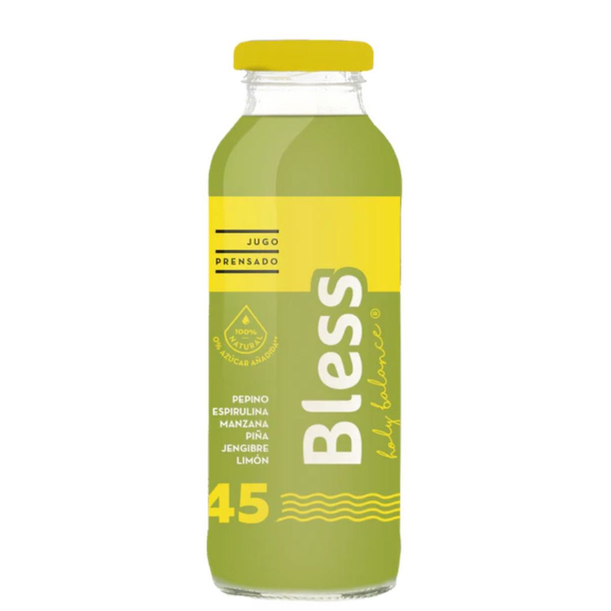 BLESS - Jugo de Pepino, Espirulina, Manzana, Piña, Jengibre y Limón Bless 300 ml