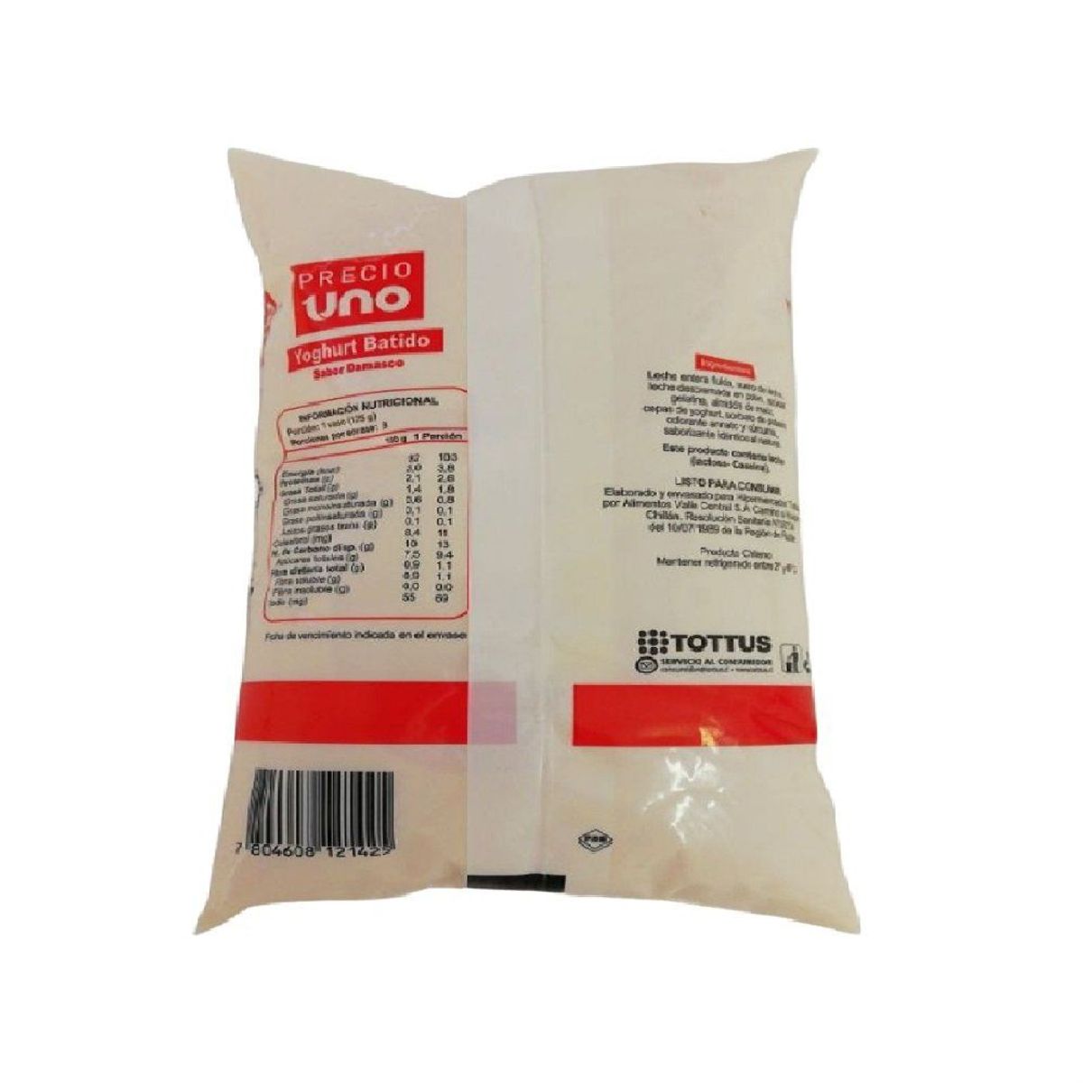 PRECIO UNO - Yoghurt Damasco Bolsa