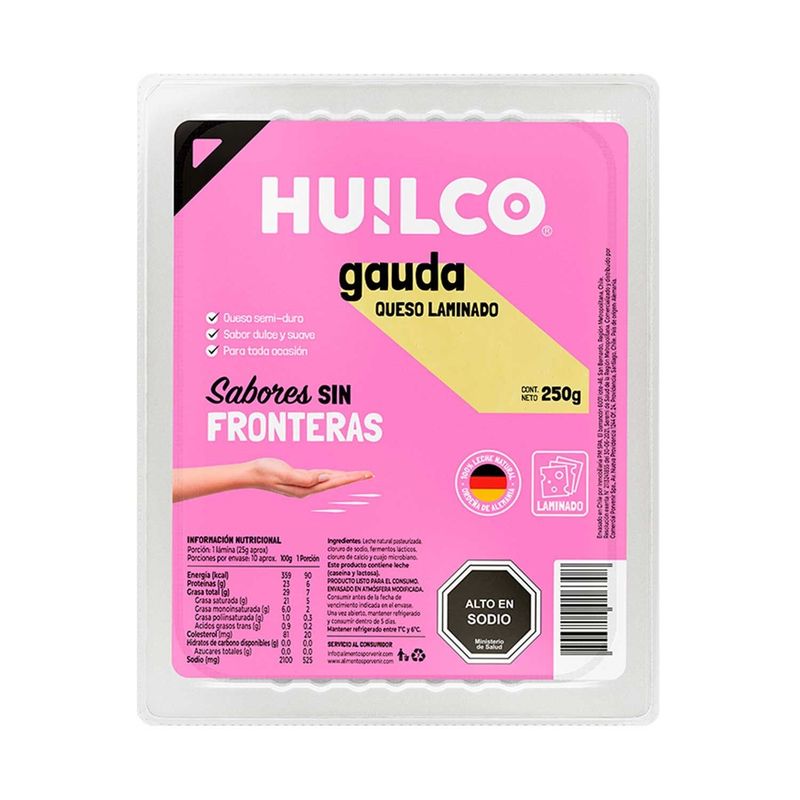 HUILCO - Queso Gauda Laminado Huilco 250 g