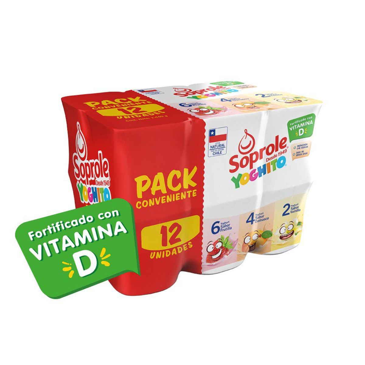 SOPROLE - Pack Yoghurt Batido Yoghito
