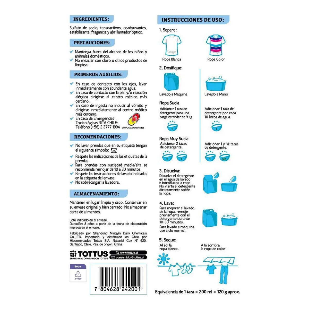 TOTTUS - Detergente en Polvo Matic Tottus 10 kg