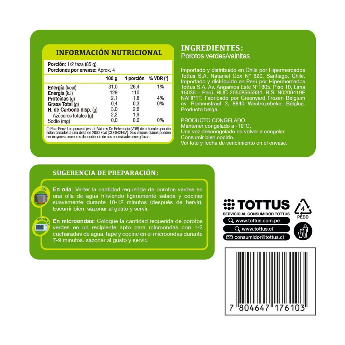 TOTTUS - Poroto Verde