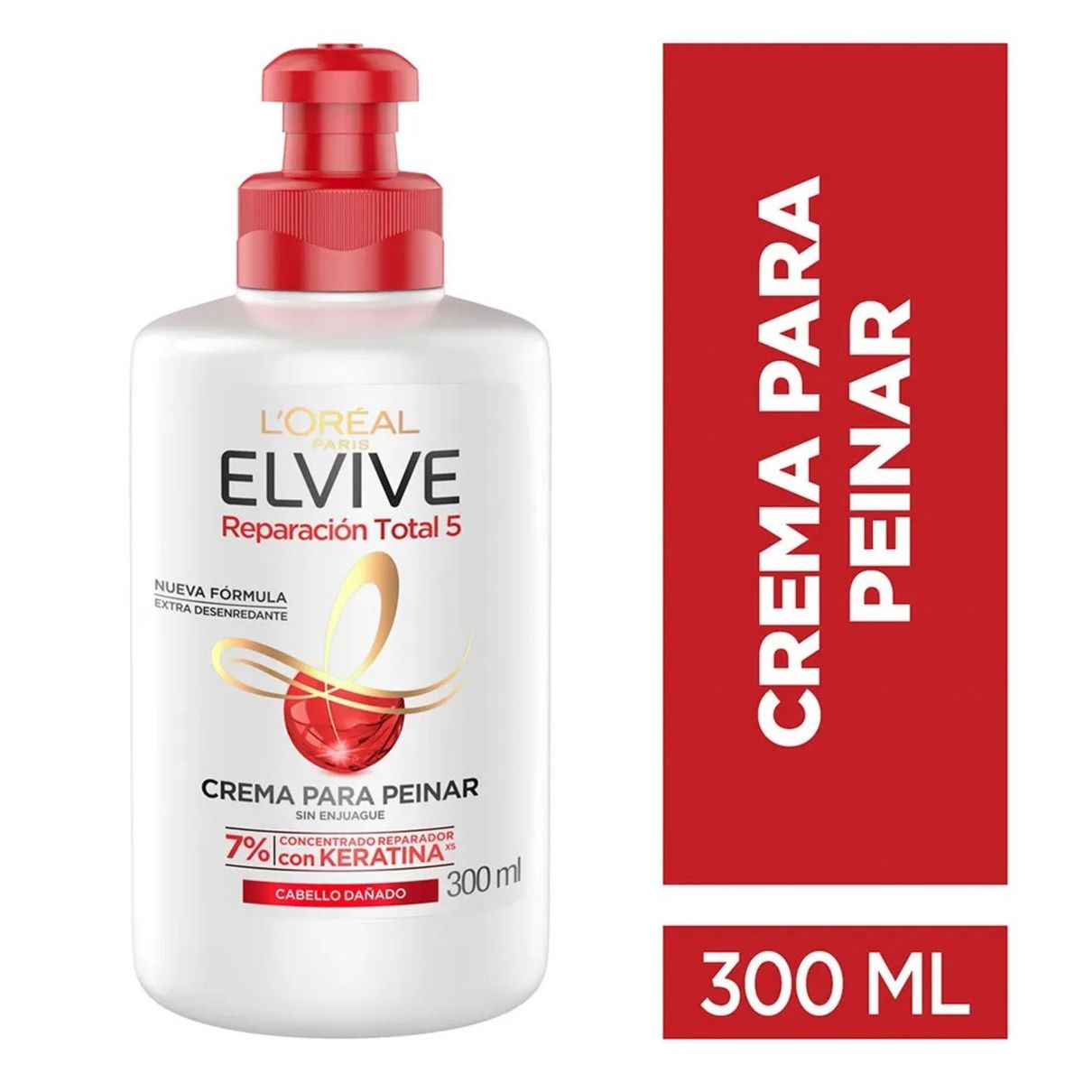 ELVIVE - Crema para Peinar Loreal Cabello Dañado 300 ml