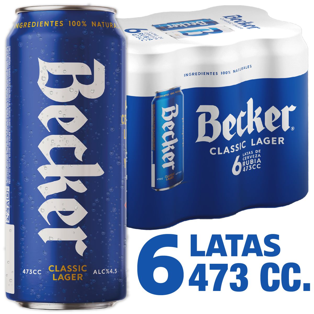 BECKER - CERVEZA   BECKER  4.5G 0.473 6 PACK