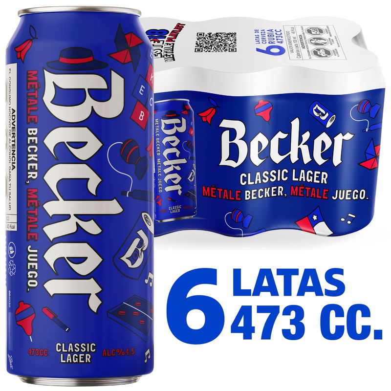 BECKER - CERVEZA   BECKER  4.5G 0.473 6 PACK