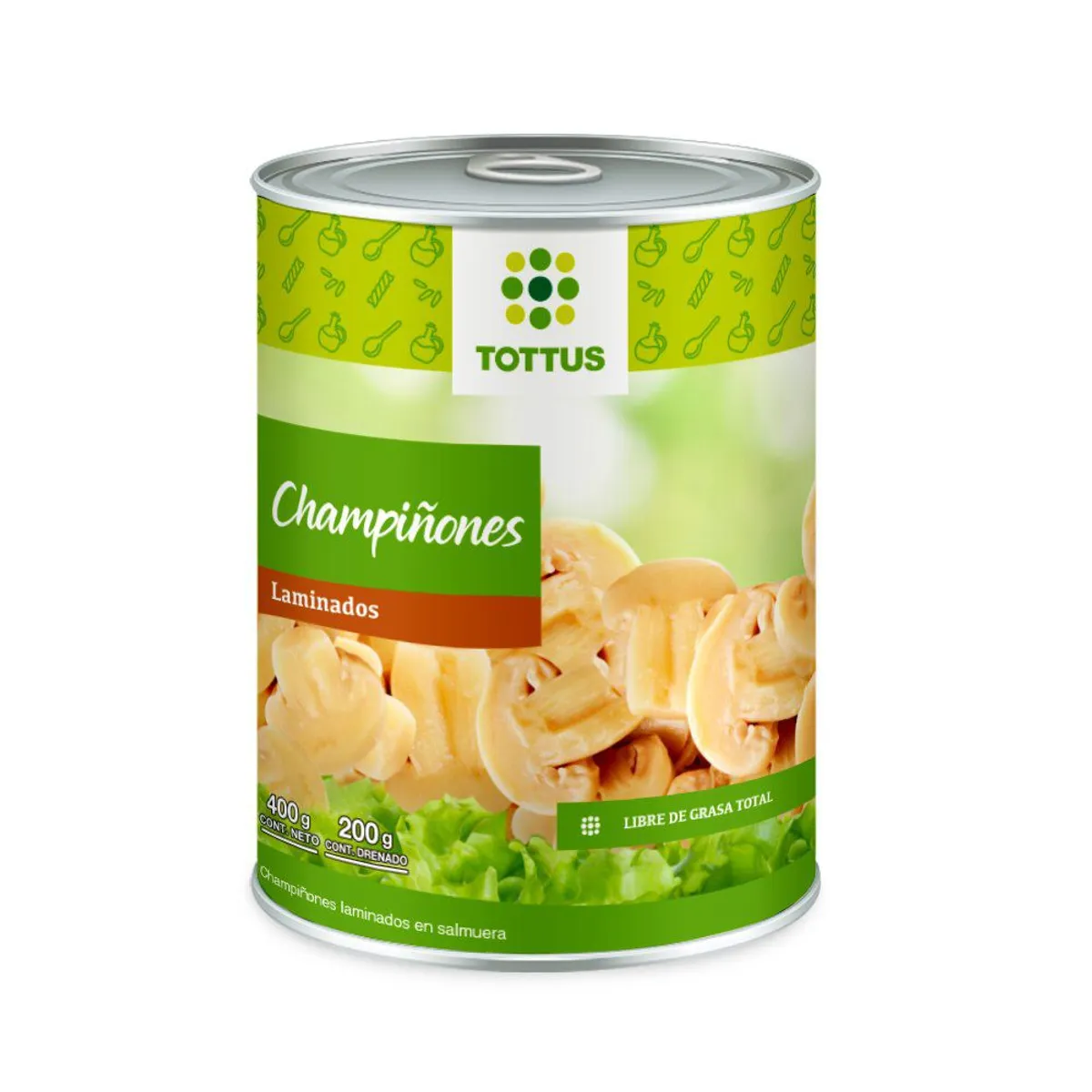 TOTTUS - Champiñones Laminados Tottus 400 g