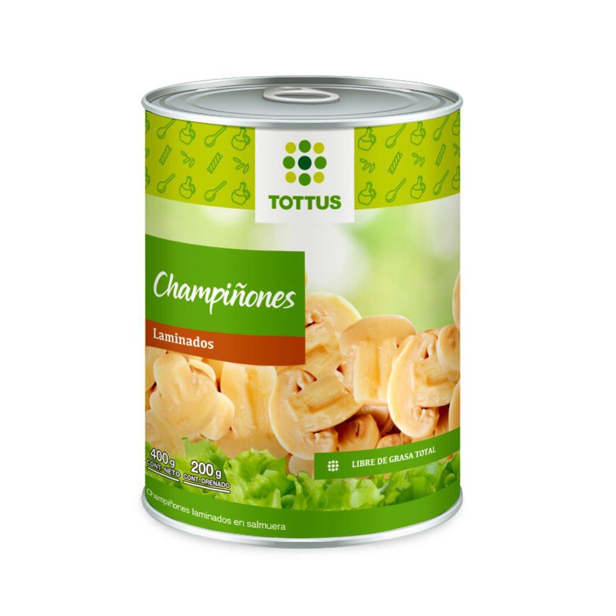 TOTTUS - Champiñones Laminados Tottus 400 g