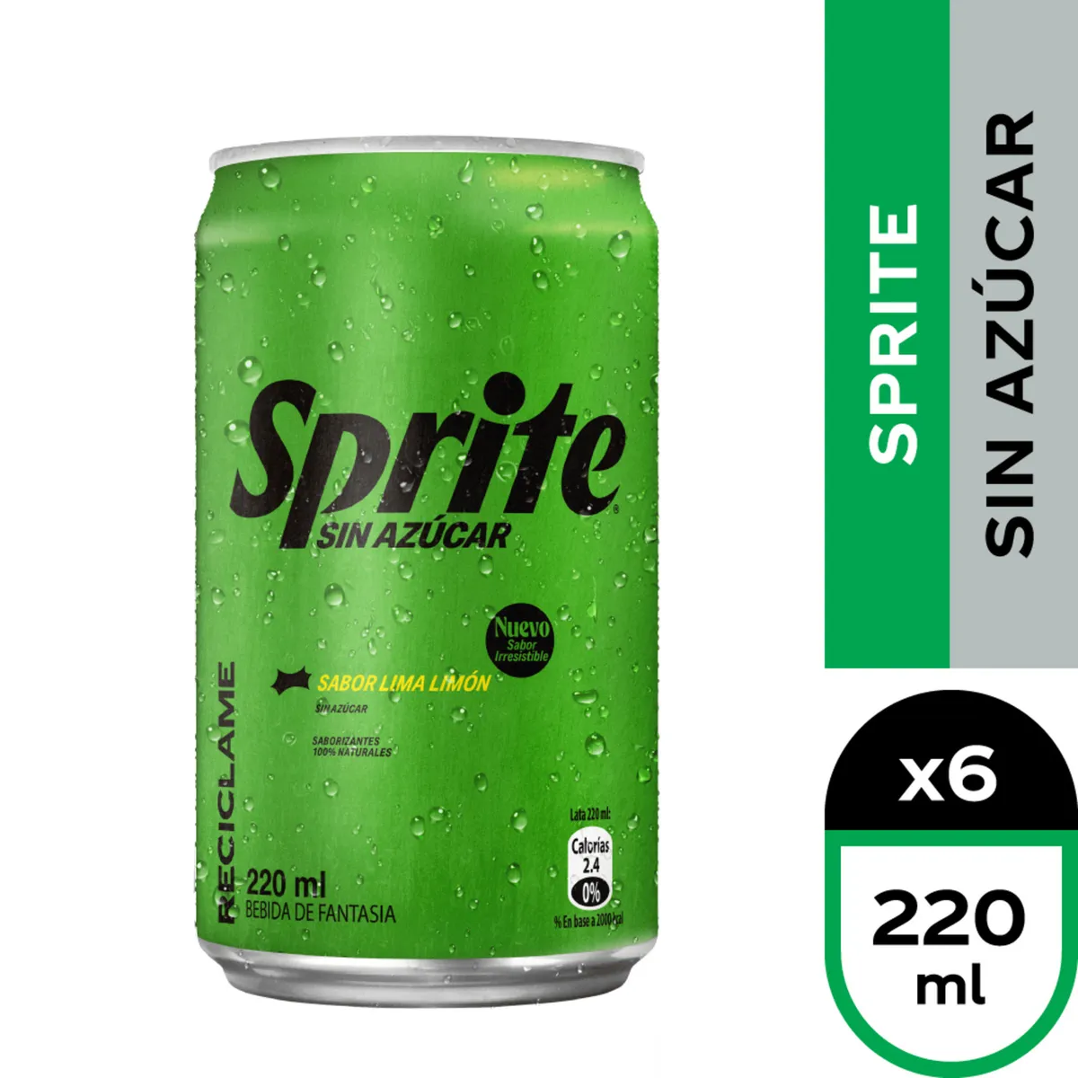 SPRITE - Pack 6 Bebidas Sprite Zero Lata 220 ml