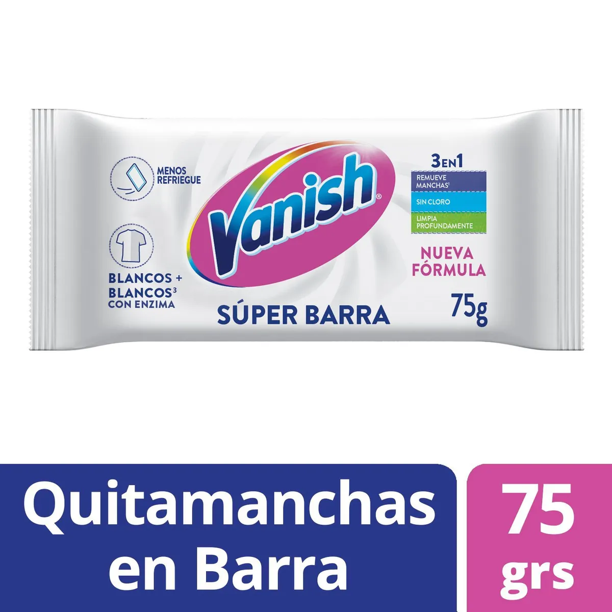 VANISH - Jabón Barra Ropa Blanca Vanish 75 gr