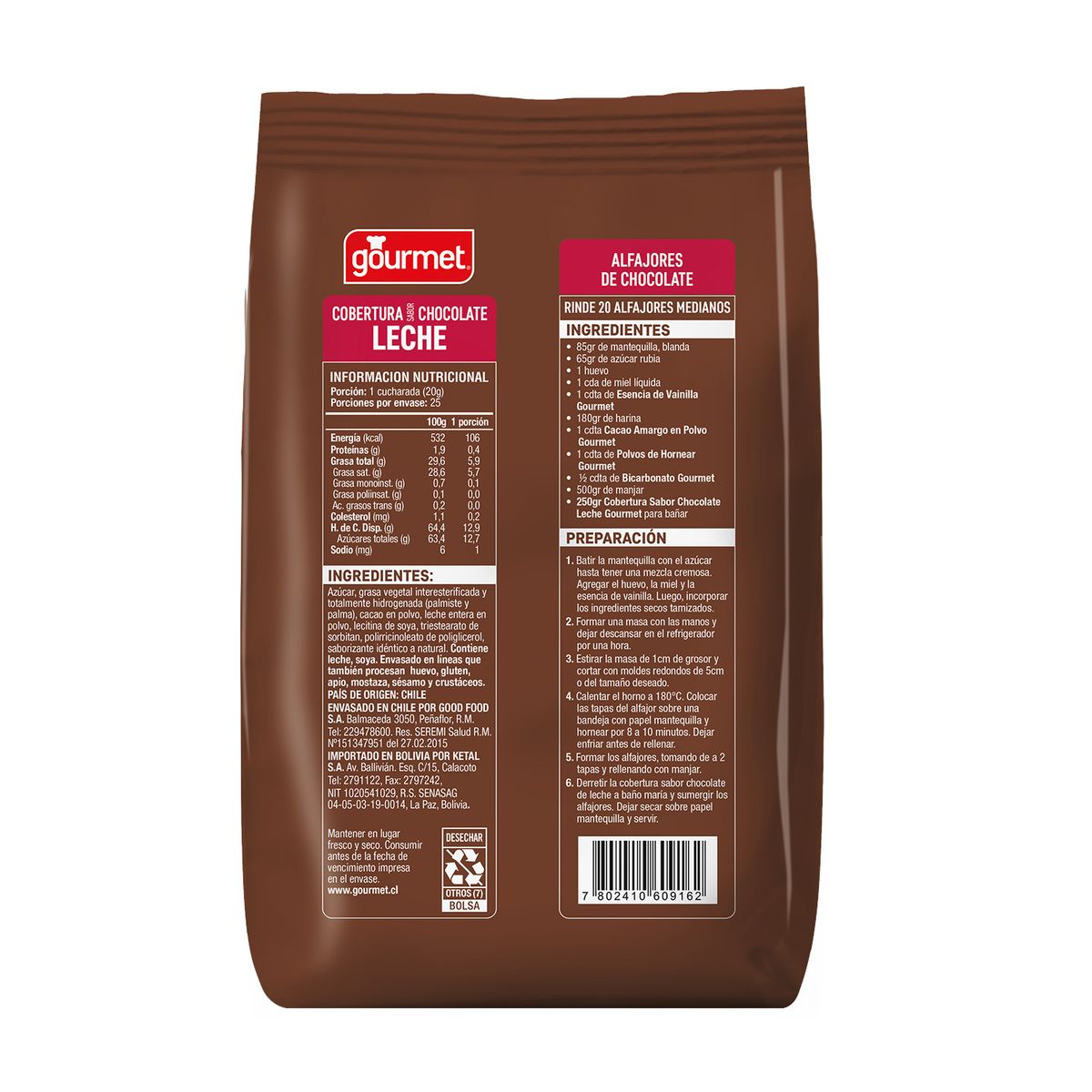 GOURMET - Cobertura Choc Leche  Gourmet