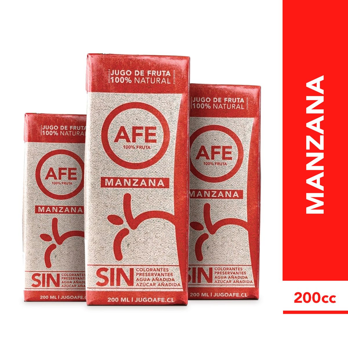 AFE - Tripack Jugo de Manzana Afe 200 ml