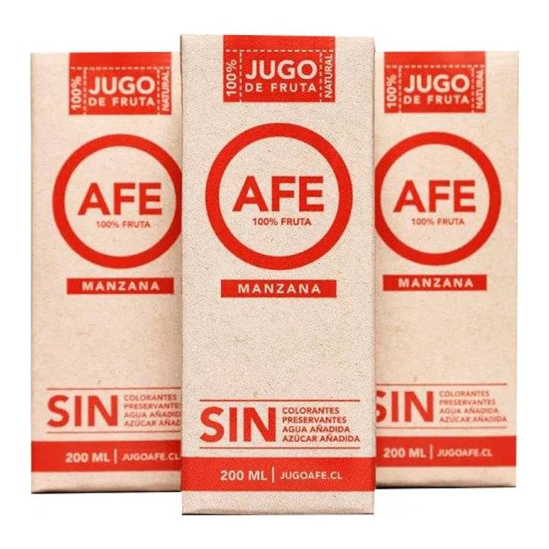 AFE - Tripack Jugo de Manzana Afe 200 ml