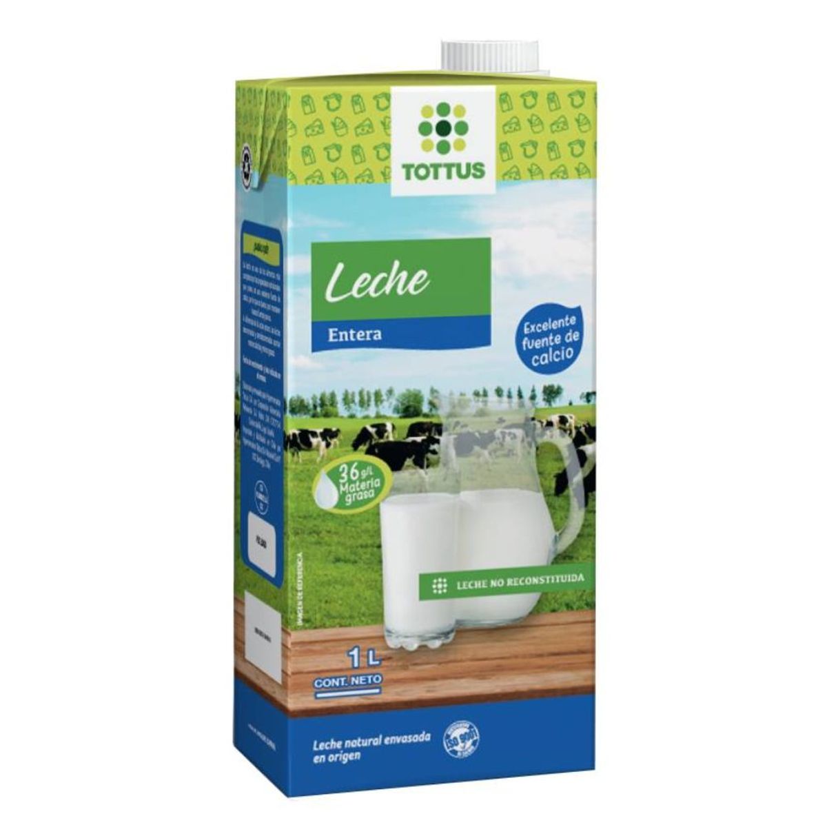 TOTTUS - Leche Entera Tottus 1 L