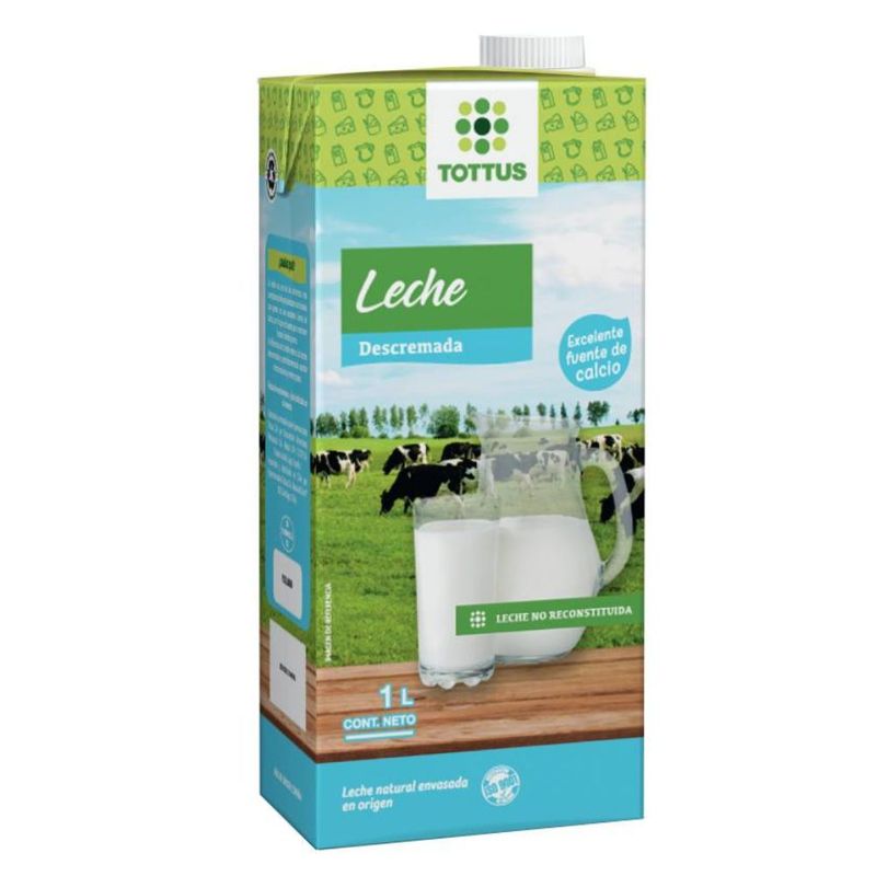 TOTTUS - Leche Descremada Natural