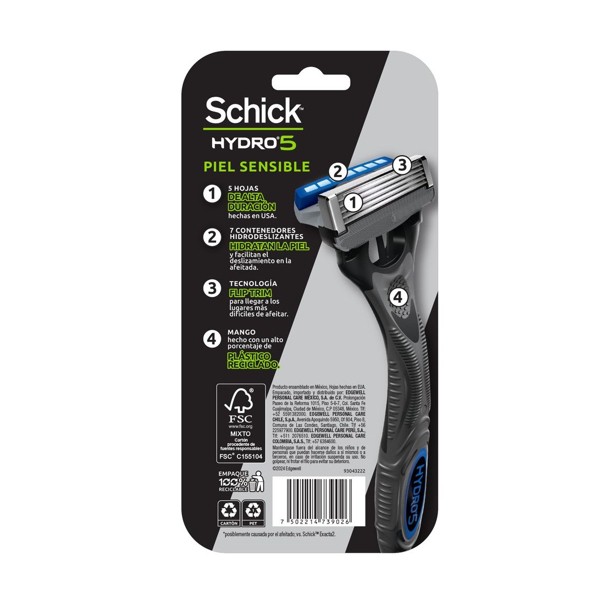 SCHICK - Máquina Afeitar Quattro Hydro Schick