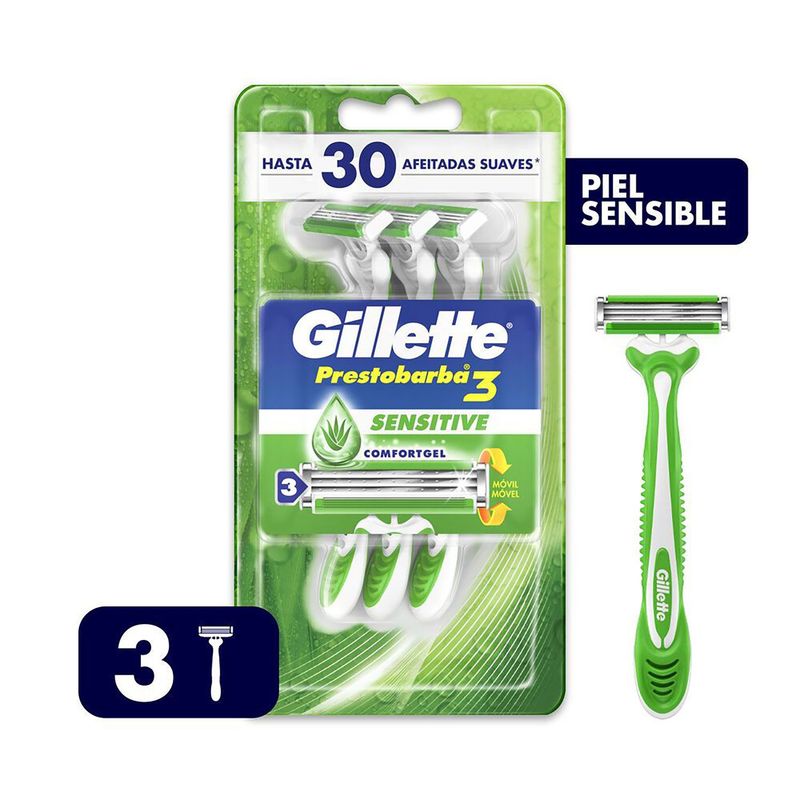 GILLETTE - PRESTOBARBA 3 SENSECARE  GILLETTE 3 UN