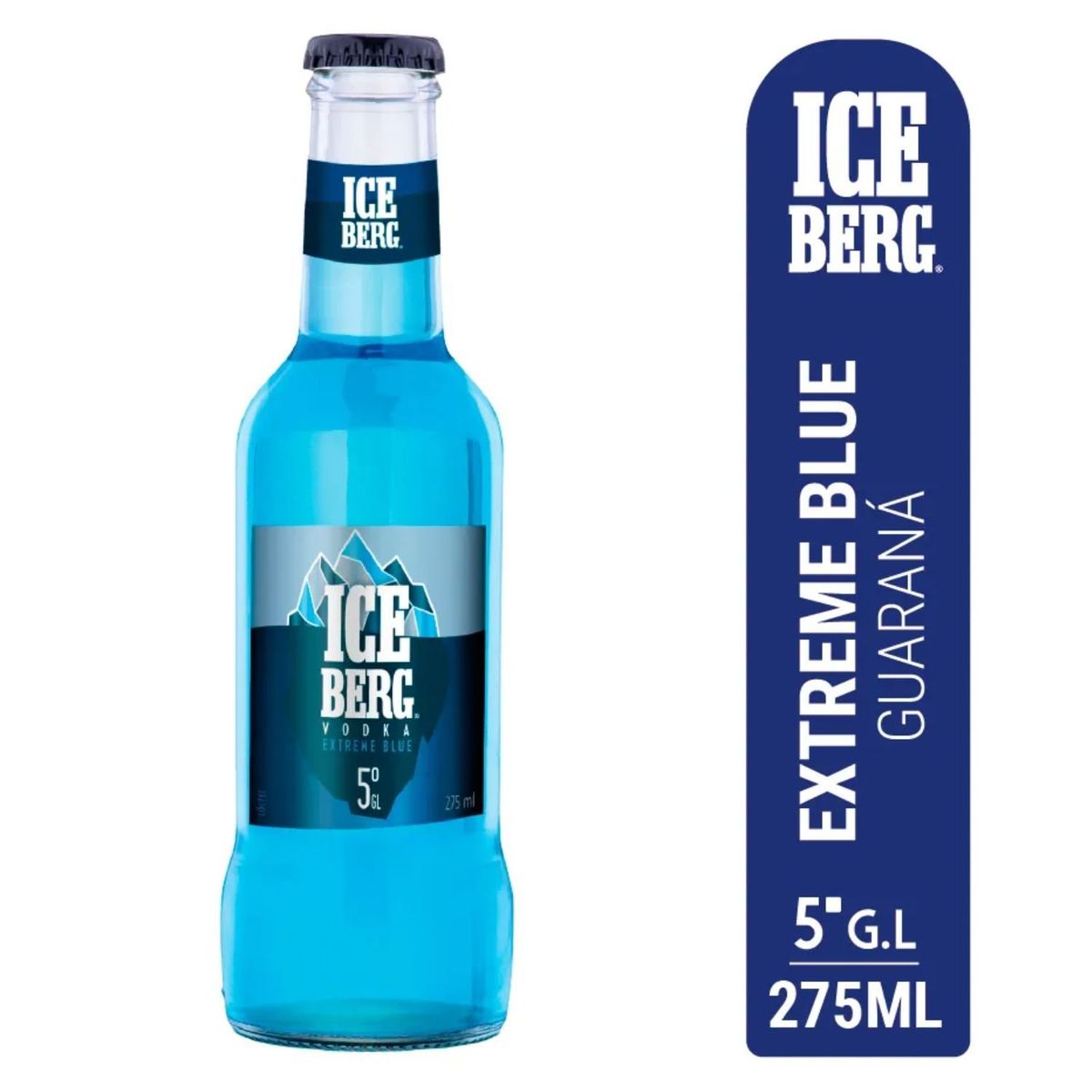 ICEBERG - Cóctel Iceberg Extreme Blue Guaraná Botella 5° 275 ml