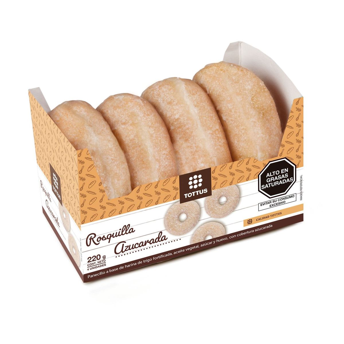 TOTTUS - Donuts Azucaradas Tottus 4 Un