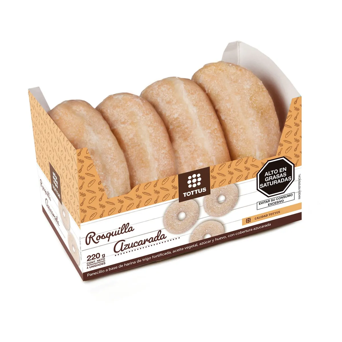 TOTTUS - Donuts Azucaradas Tottus 4 Un