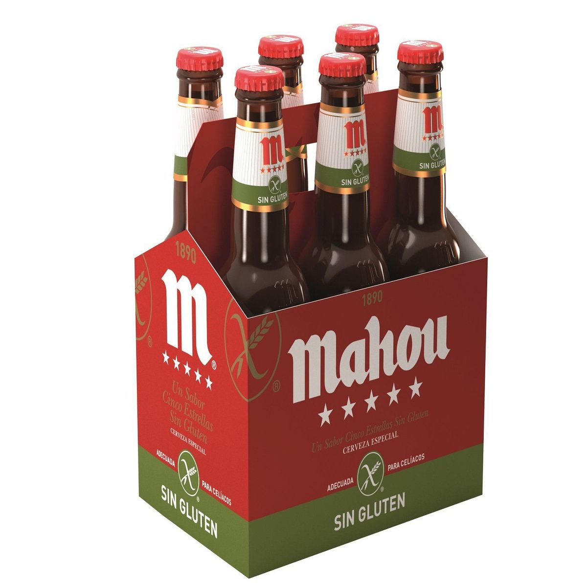 MAHOU - CERVEZA MAHOU SIN GLUTEN 6 X 330 CC