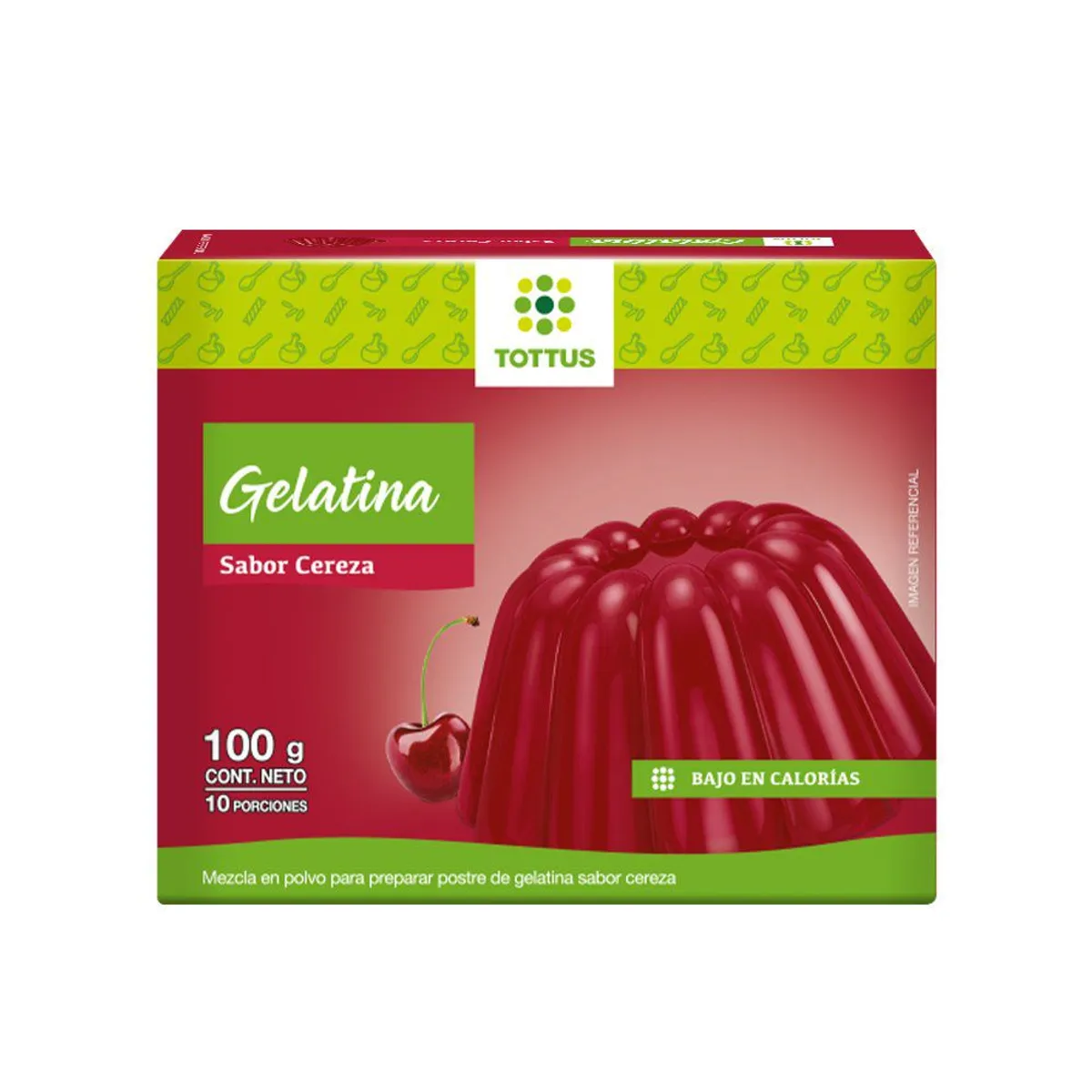 TOTTUS - Gelatina Cereza