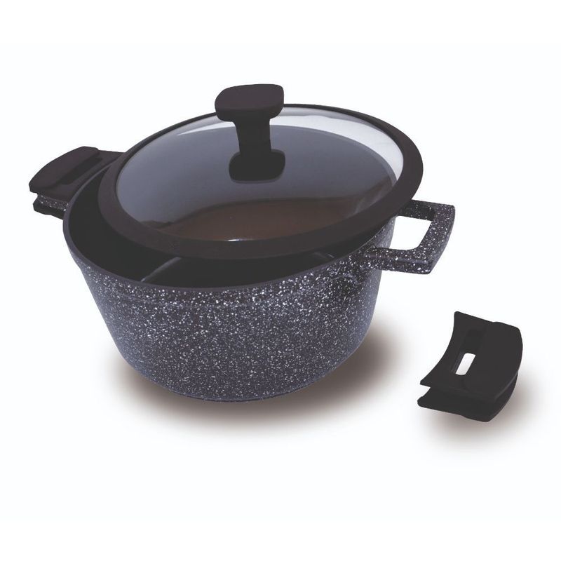 STAHLTEK KITCHEN - OLLA 20 CM CM NEGRA GRANITO
