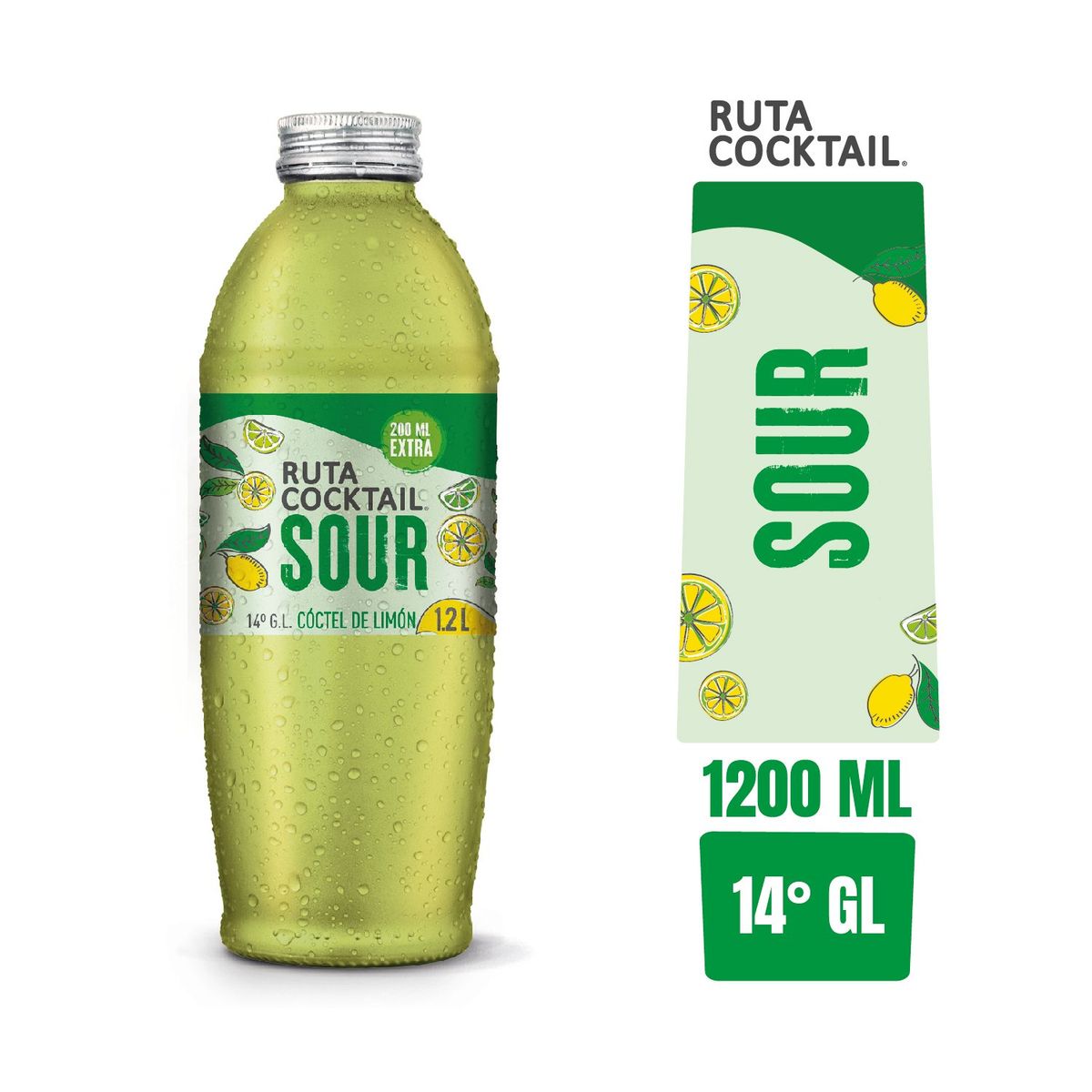 RUTA NORTE - Cóctel Limón Sour Rutal Cocktail 14° 1.2 L