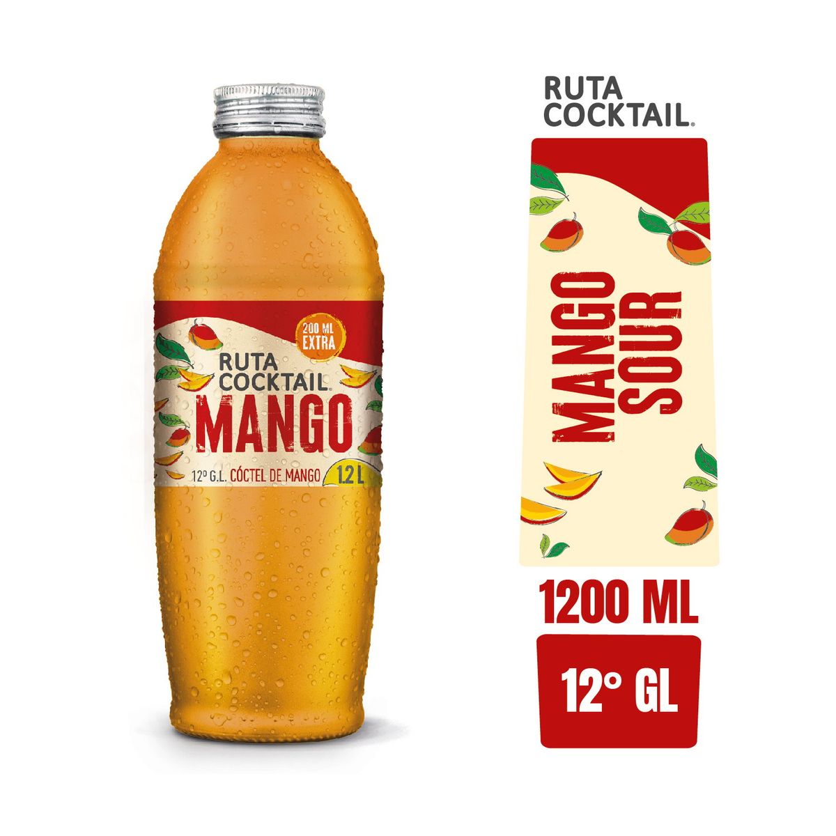 RUTA NORTE - Cóctel Mango Sour Rutal Cocktail 12° 1.2 L