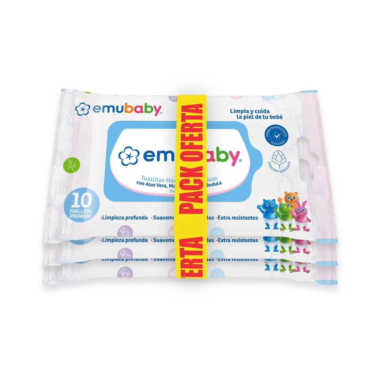 EMUBABY - Toallitas Húmedas Emubaby 3X10 UN