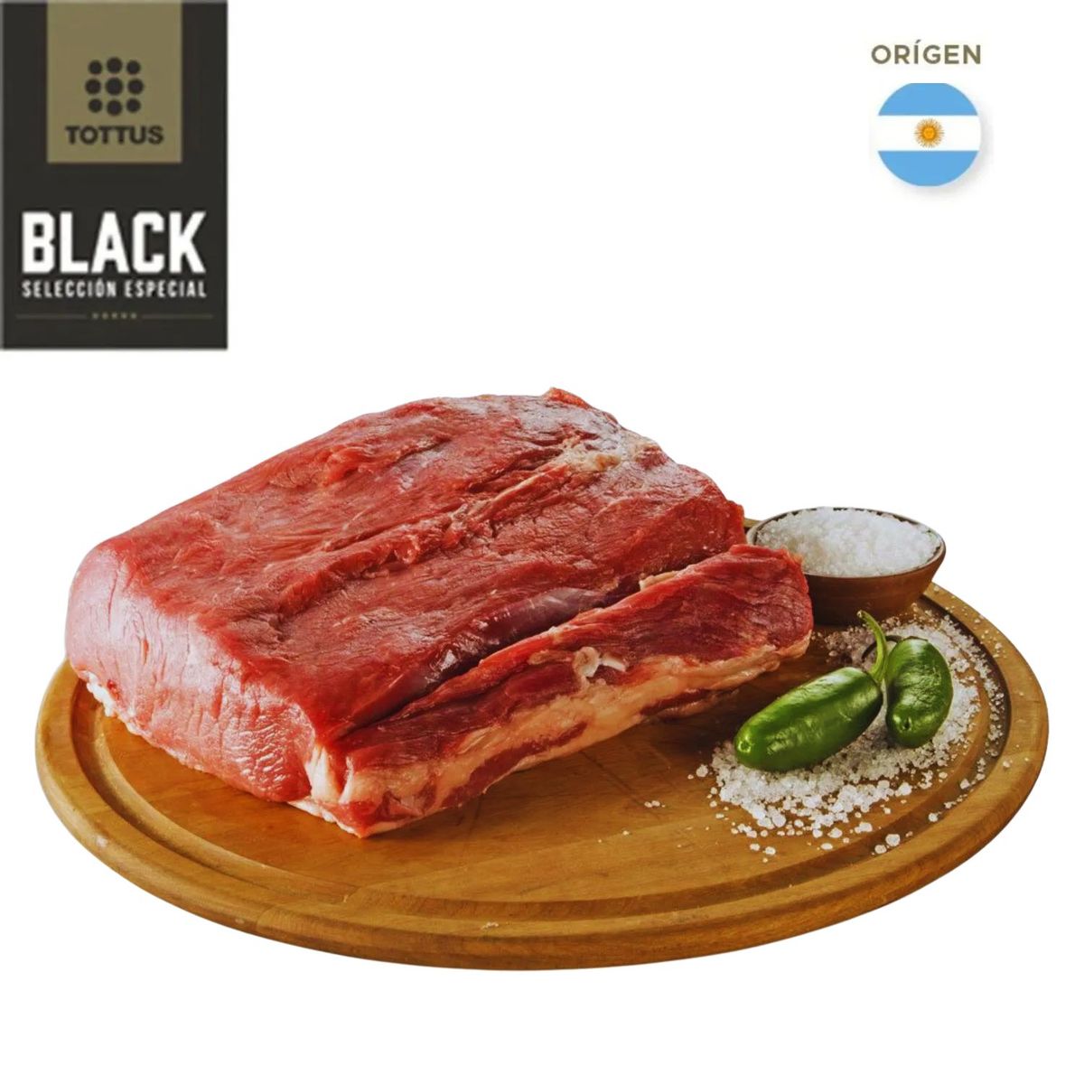 TOTTUS BLACK - Lomo Liso Black Importado Cat-V al Vacío