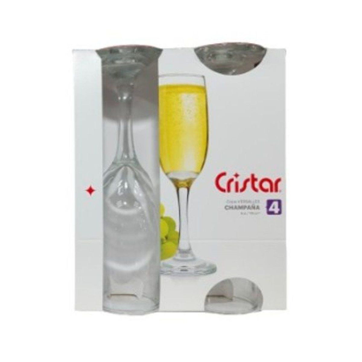 CRISTAR - Display 4 Copas Flauta Versalles