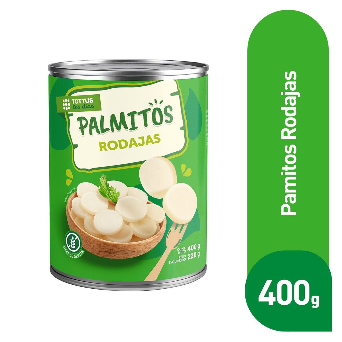 TOTTUS - Palmito en Rodajas Tottus 400 g