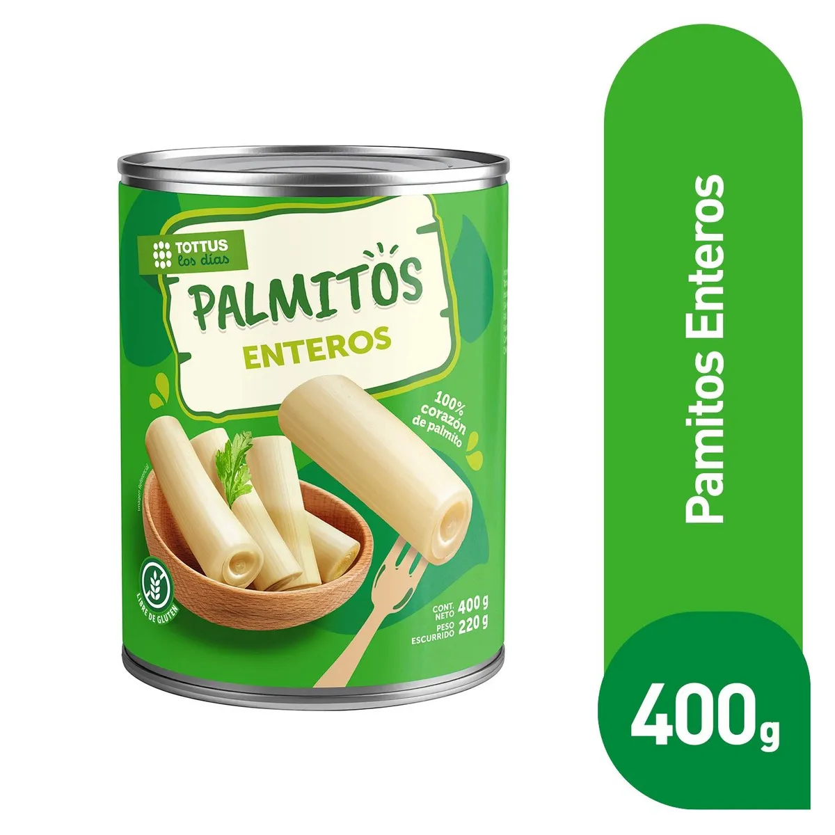 TOTTUS - Palmitos Enteros Tottus 400 g
