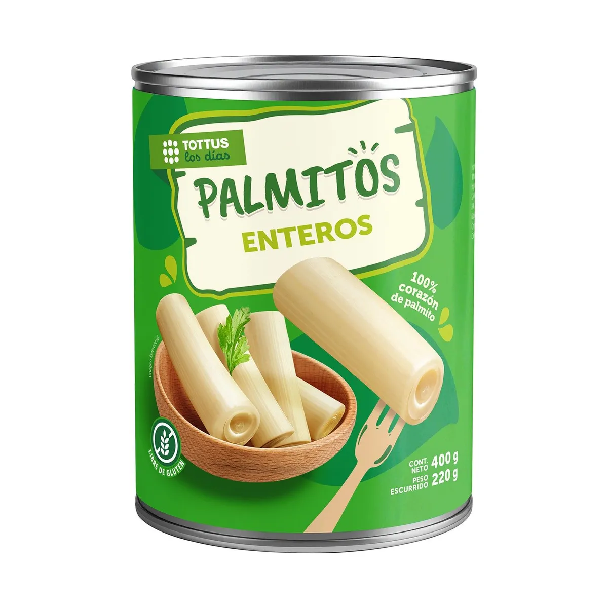 TOTTUS - Palmitos Enteros Tottus 400 g