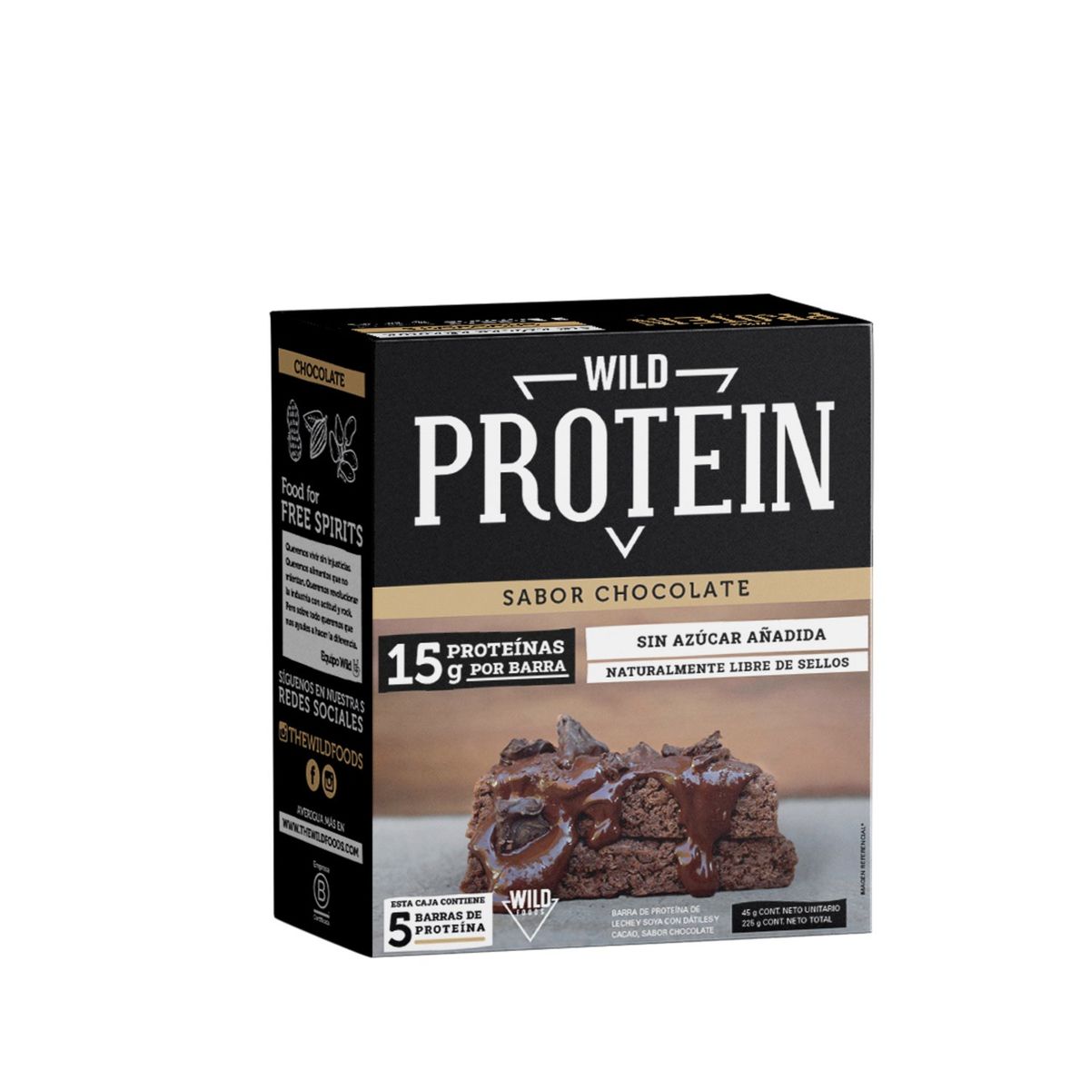 WILD PROTEIN - Barras de Proteínas Chocolate Wild Protein 5 Un
