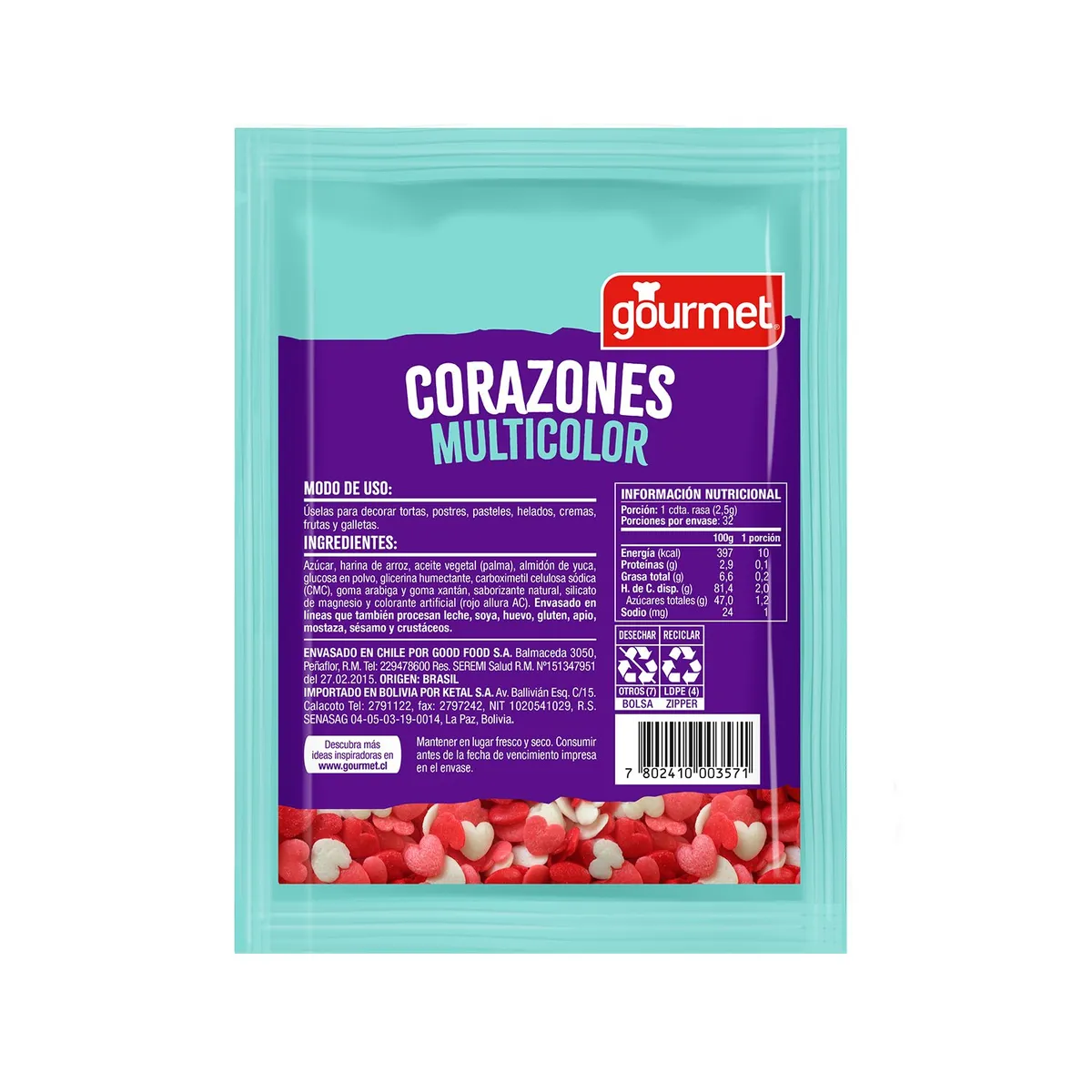 GOURMET - Corazones Multicolor
