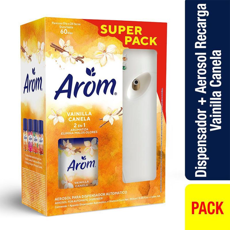 AROM - Dispensador + Repuesto + 2 Bat Vainilla