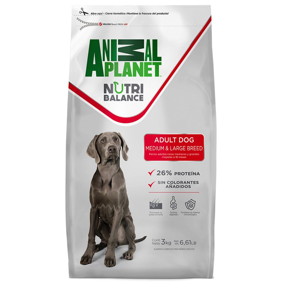 ANIMAL PLANET - Alimento Seco para Perro Adulto Sabor Carne 3 Kg