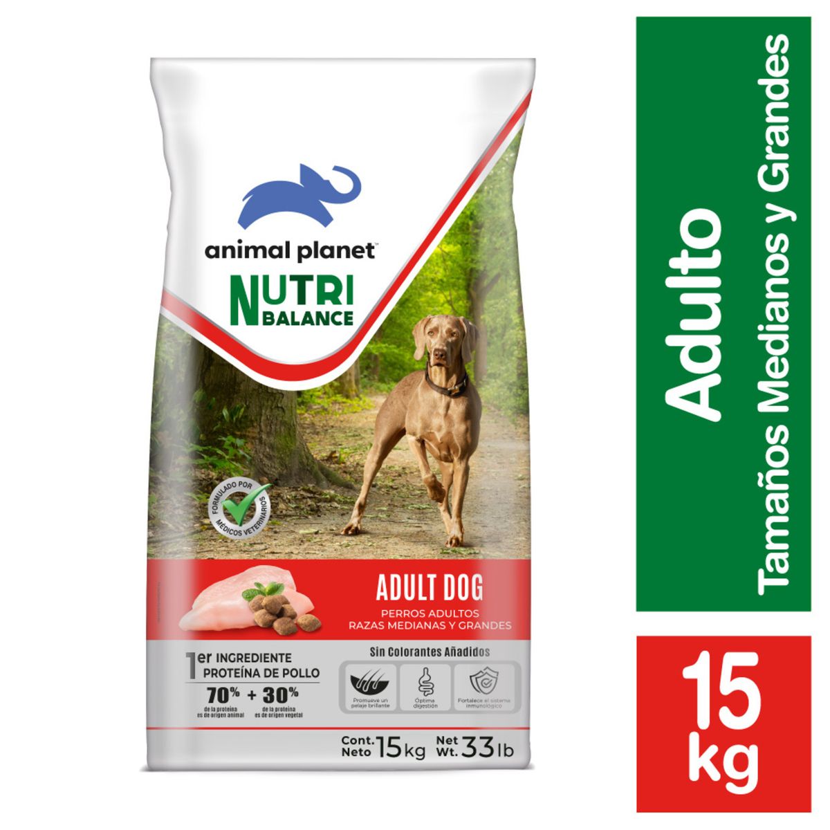 ANIMAL PLANET - Alimento Seco para Perro Adulto Sabor Carne 15 Kg