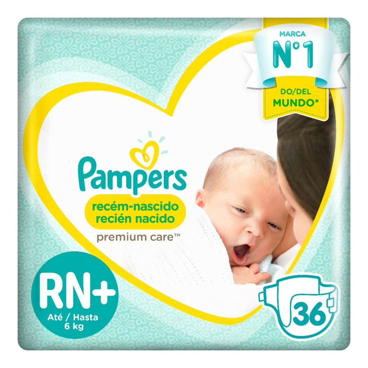 PAMPERS - Pañales Desechables Pampers Premium Care RN+ 36 Un