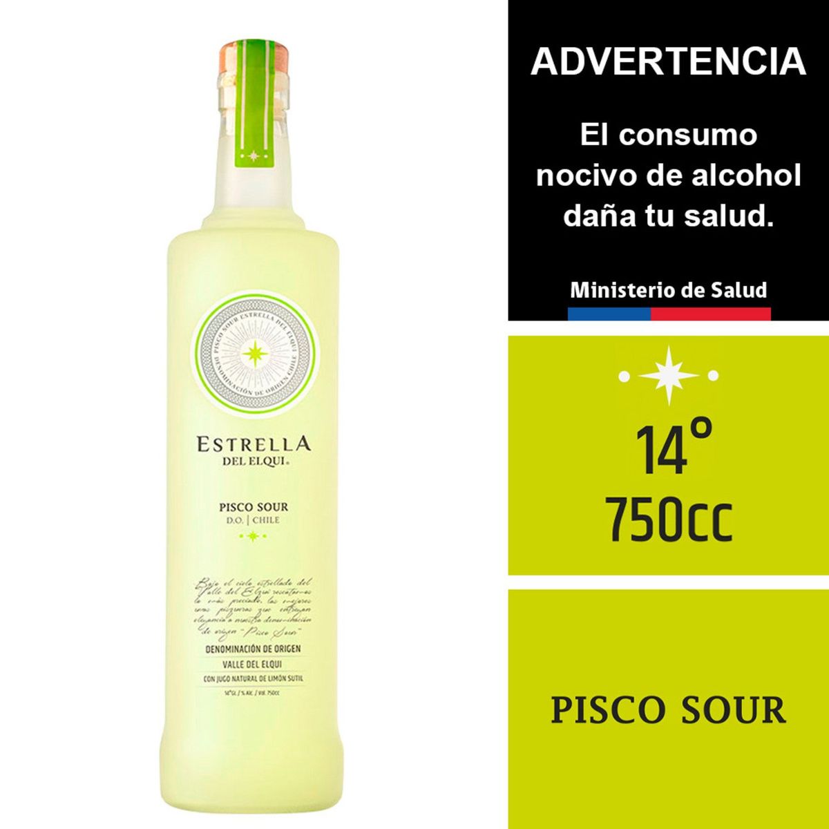 ESTRELLA DEL ELQUI - Pisco Sour Estrella Del Elqui 14° Gl
