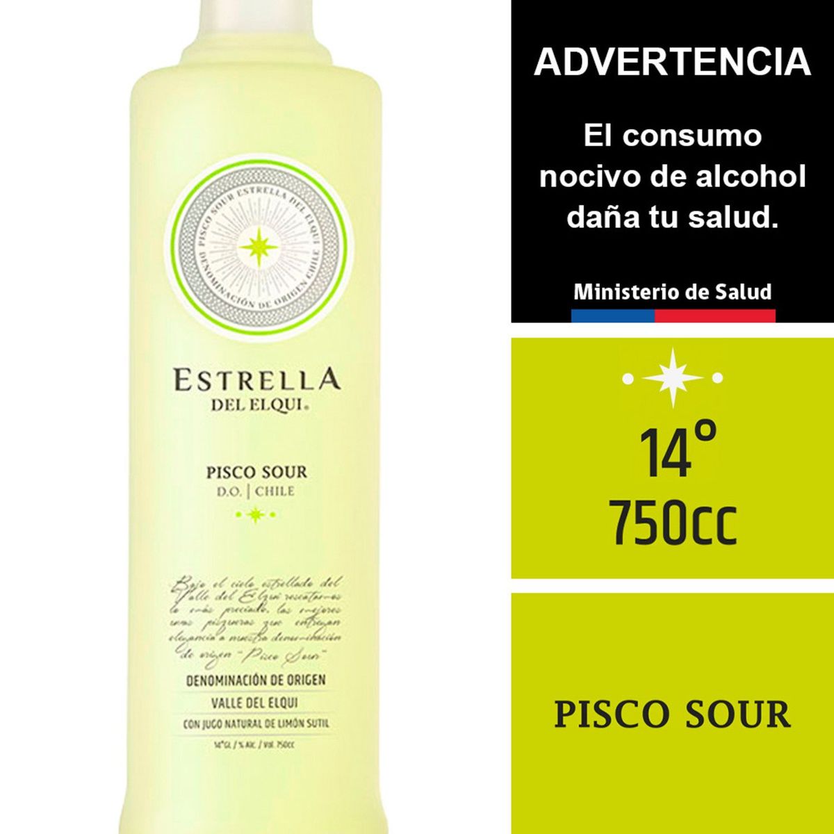ESTRELLA DEL ELQUI - Pisco Sour Estrella Del Elqui 14° Gl