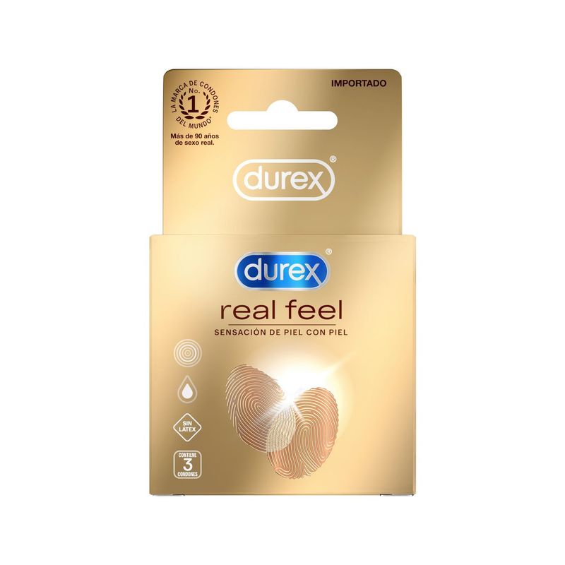 DUREX - PRESERVATIVO REAL FEEL DUREX 3 UND