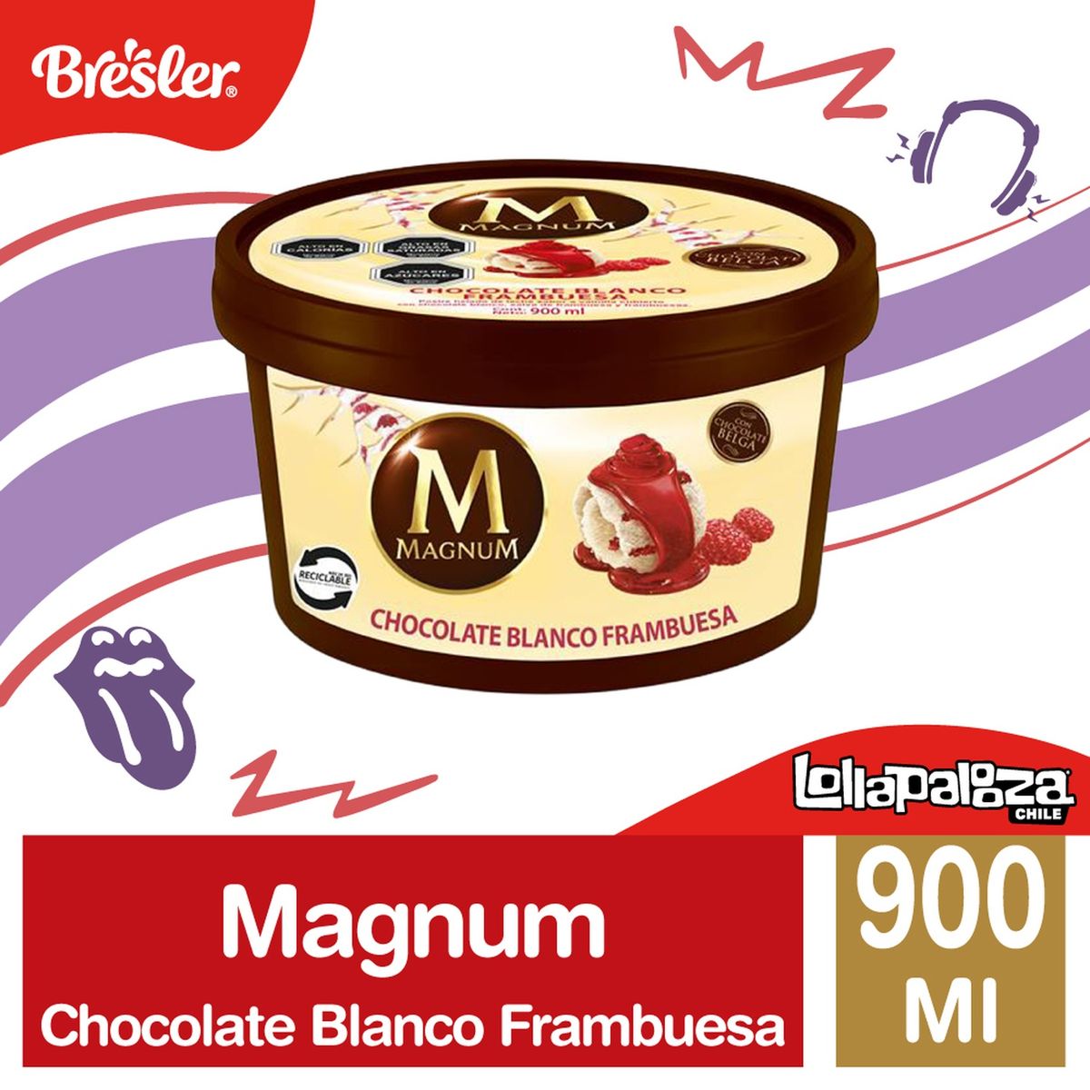BRESLER - MAGNUM FRAMBBLANCO POSTRE BRESLER 900 ML