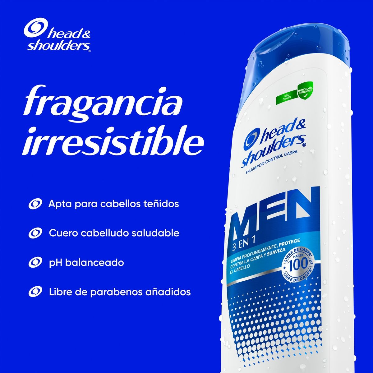 HEAD AND SHOULDERS - Shampoo 3 en 1 Para Hombres
